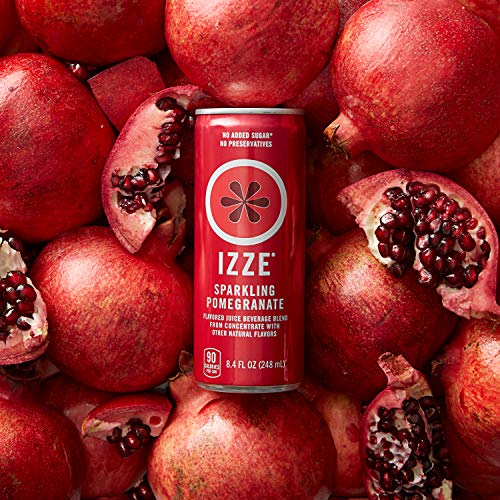 Izze Sparkling Juice, Pomegranate, 8.4 Fl Oz 12 Count