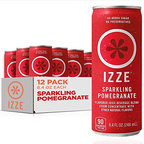 Izze Sparkling Juice, Pomegranate, 8.4 Fl Oz 12 Count