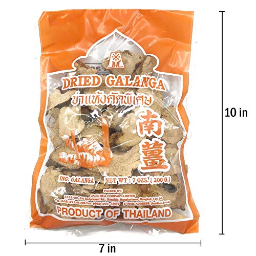 Sliced Dried Galangal Root 7 Ounces Product Of Thailand