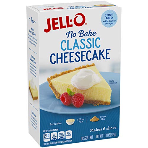 Jell-O No Bake Classic Cheesecake Dessert Kit 11.1 Oz Boxes, Pa