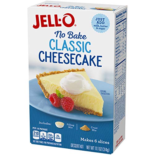 Jell-O No Bake Classic Cheesecake Dessert Kit 11.1 Oz Boxes, Pa