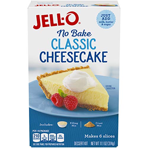 Jell-O No Bake Classic Cheesecake Dessert Kit 11.1 Oz Boxes, Pa