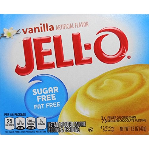 Vanilla Sugar Free Jello Instant Pudding, 1.5 Ounce 4 Pack