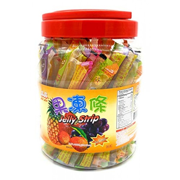 Jin Jin Fruit Jelly Filled Strip Straws Candy - Many Flavors!