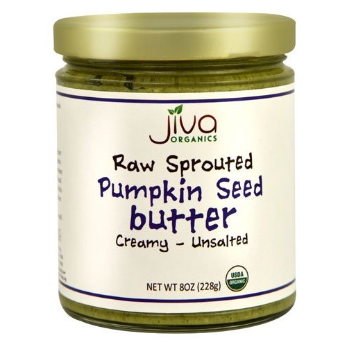 Jiva Organics RAW SPROUTED Organic Pumpkin Seed Butter 8-Ounce Jar