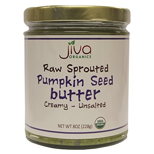 Jiva Organics Raw, Sprouted Pumpkin Seed Butter, 8 Fluid Ounce ...