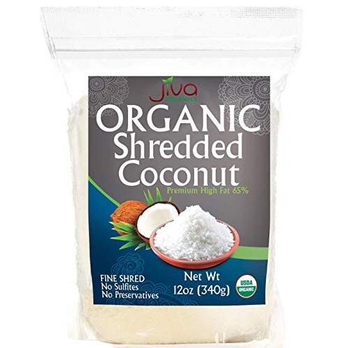 Organic Shredded Coconut Unsweetened 12Oz | Desiccated Flakes |