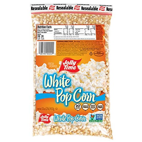 Jolly Time White Popcorn Kernels | Bulk Bags Of Tender Non- Gmo