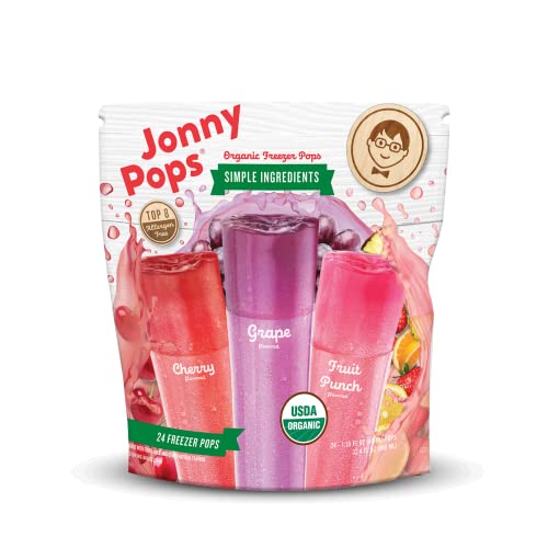 JonnyPops Organic Freezer Pops 3 Flavor Variety Pack -24ct