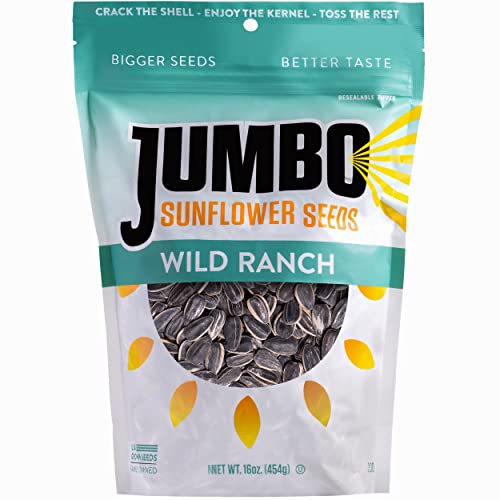 Jumbo Sunflower Seeds, Ranch, 16-Ounce Pack Of 6