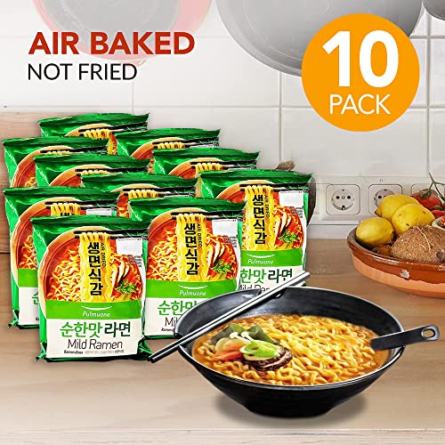 Pulmuone Non-Fried Ramyun Korean Noodles - 10 Pack Korean Instan...