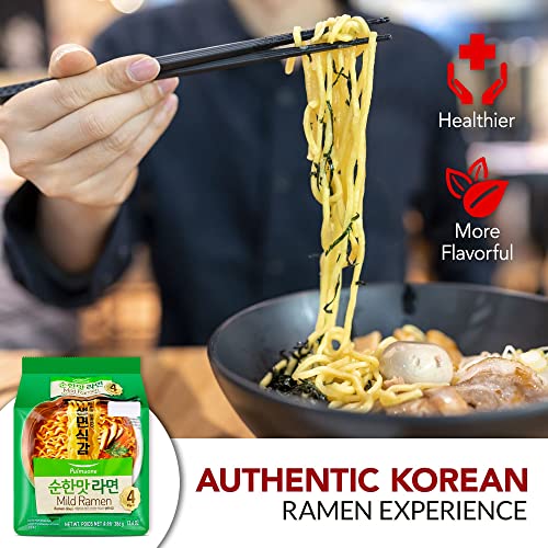 Pulmuone Non-Fried Ramyun Korean Noodles - 10 Pack Korean Instan...