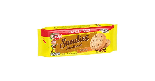 Keebler Sandies Cookies, Pecan Shortbread, Family Size,