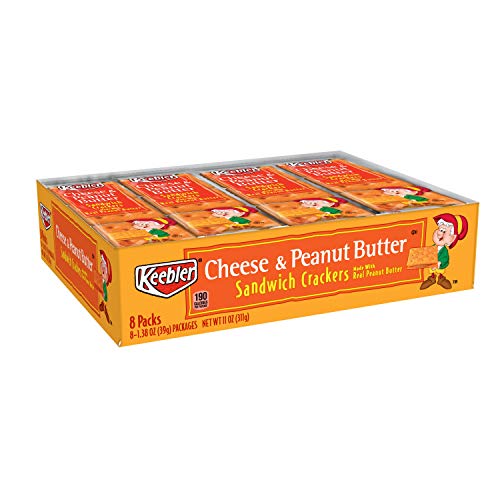 Keebler, Sandwich Crackers, Cheese And Peanut Butter, 11Oz Tray