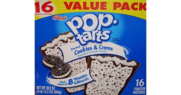 Pop Tarts Frosted Cookies And Creme Toaster Pastries