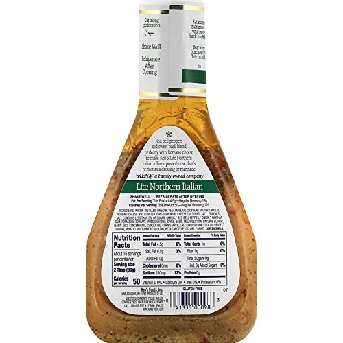 Kens Foods Lite North Italian Dressing, 16 Fl Oz