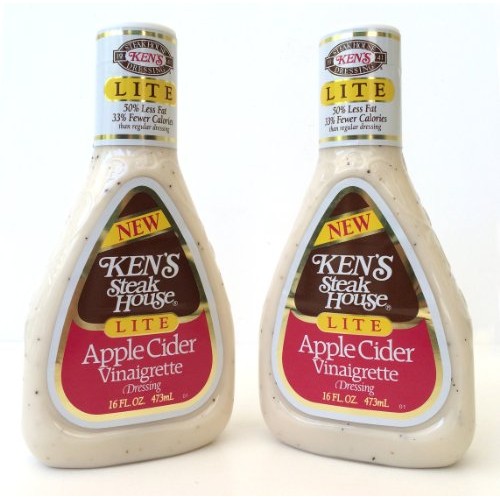 Kens Steak House Lite Apple Cider Vinaigrette Dressing, 16 Ounce