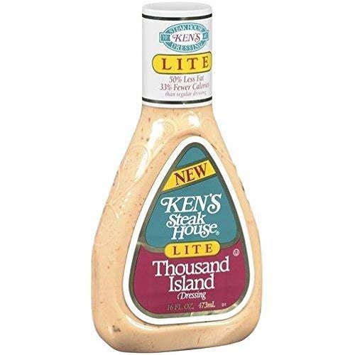 Kens Steakhouse Lite Thousand Island Dressing Pack Of 3 16 Oz