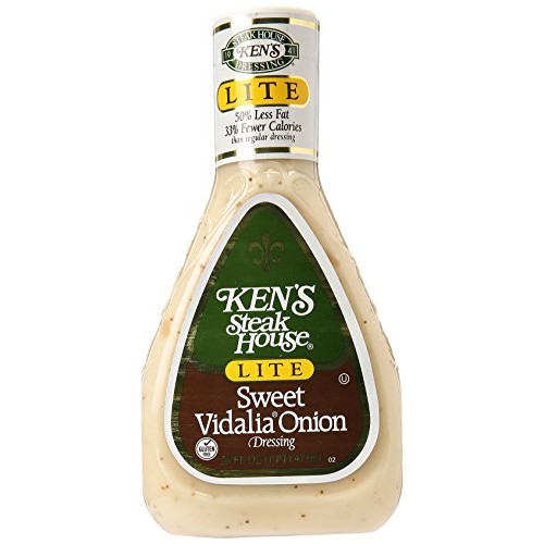 Kens Steak House Lite Dressing, Sweet Vidalia Onion, 16 Ounce