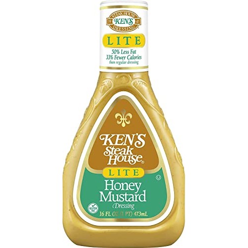 Kens Steak House Lite Honey Mustard Dressing 16 Fl Oz Pack Of