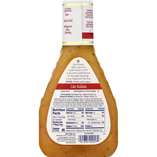 Kens Steak House Lite Italian Dressing &Amp; Marinade 16 Fl Oz, Pa