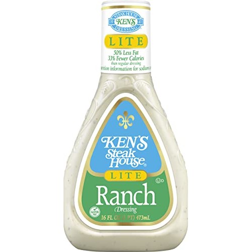 Kens Steak House Lite Ranch Dressing 16 Fl Oz , Pack Of 3