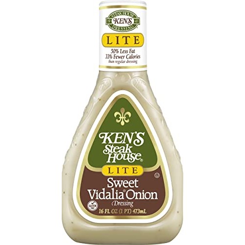 Kens Steak House Lite Sweet Vidalia Onion Dresisng, 16 Fl Oz