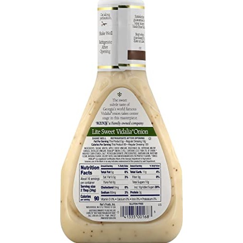 Kens Steak House Lite Sweet Vidalia Onion Dresisng, 16 Fl Oz