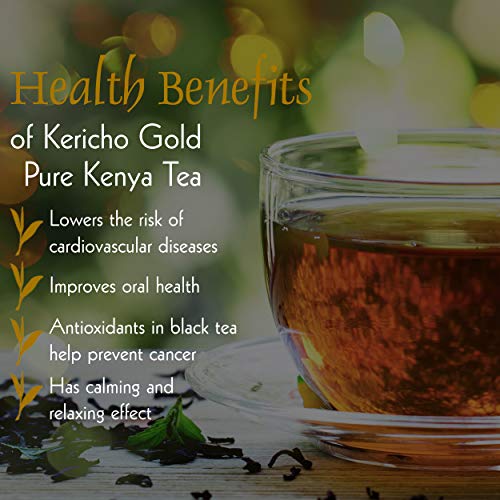 Pure Kenya Black Tea, Kericho Gold Premium Loose Tea, 17.64 Ounc