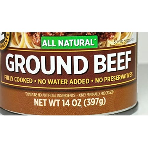 Keystone Meats All Natural Canned Beef, Ground, 14 Ounce Pack o...