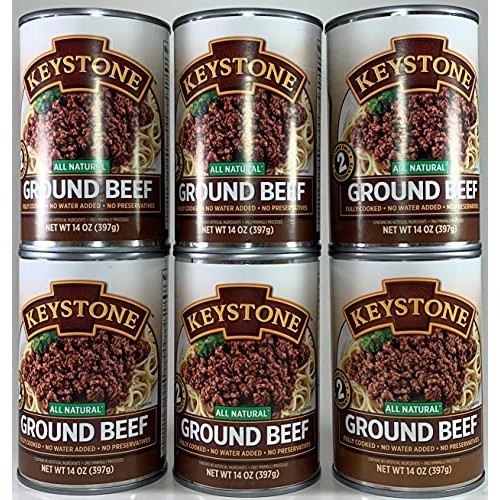 Keystone Meats All Natural Canned Beef, Ground, 14 Ounce Pack o...