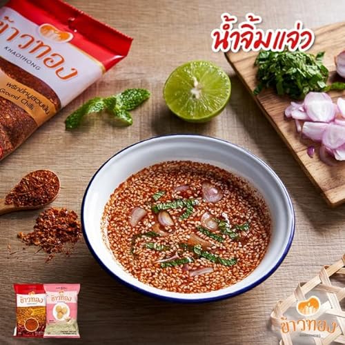 Pack of 2 Khaothong Thai Ground Chili Pepper, Crushed Thai h...