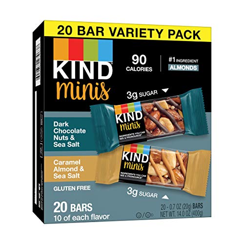 KIND Bar Minis, Dark Chocolate Nuts & Sea Salt / Caramel Almond ...