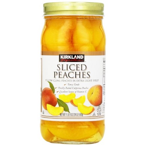 Kirkland Sliced Peaches, 24 Ounce Pack Of 4