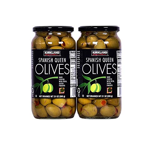 Kirkland Signature Pimento Stuffed Spanish Queen Olives 21 Oz. J