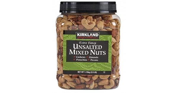 Kirkland Signature Extra Fancy Mixed Nuts, Unsalted, 2.5 lbs