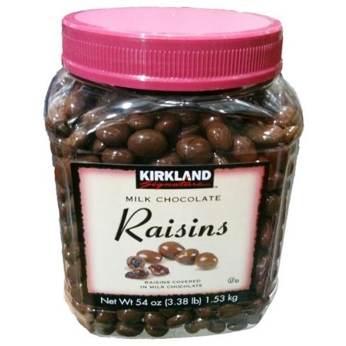 Kirkland Signature Milk Chocolate Raisins 3.38 Lbs 54 Oz Jar