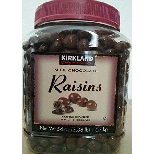 Kirkland Signature Milk Chocolate Raisins 3.38 Lbs 54 Oz Jar