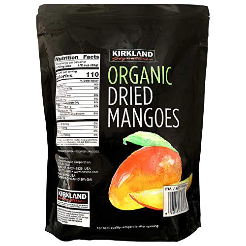 Kirkland Signature Organic Dried Mango, 40 Ounce - Pack Of 4