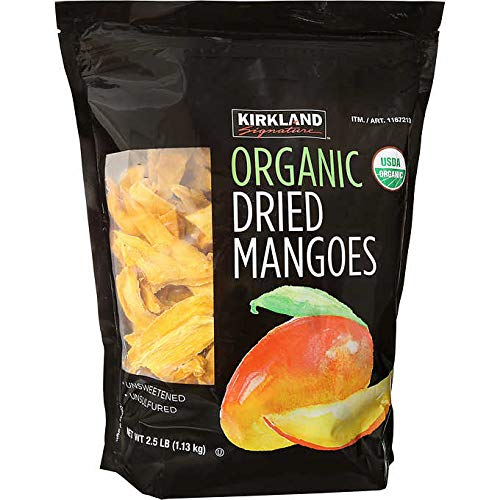 Kirkland Signature Organic Dried Mango, 40 Ounce - Pack Of 4