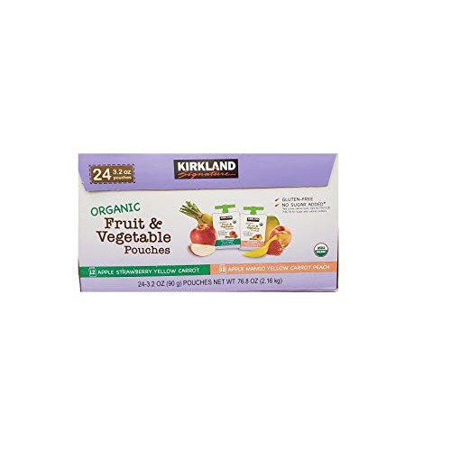 Kirkland Signature Organic Fruit &Amp; Vegetable Pouches 24/3.2 Oz