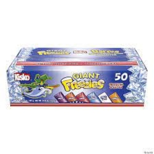 Kisko Giant Freezies 27 Count Assorted Flavors Freezer Pops Jumb...