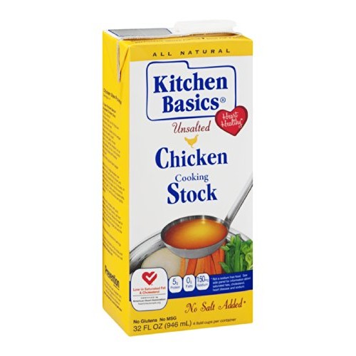 Kitchen Basics UnSalted Stock, Chicken, 32 Ounce Pack of 12
