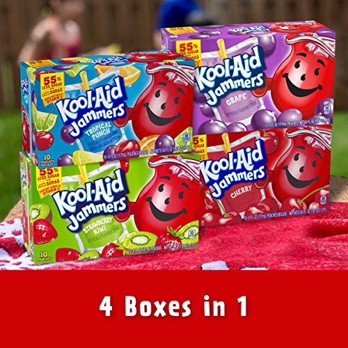 Kool-Aid Jammers Cherry, Grape, Tropical Punch &Amp; Strawberry Kiwi