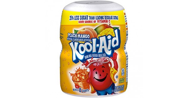 Kool Aid Peach Mango Flavored Powdered Drink Mix 19 Oz