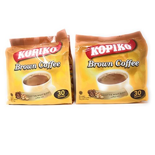 2 Packs Kopiko Instant 3 In 1 Brown Coffee - 30 Packets/Bag 26.