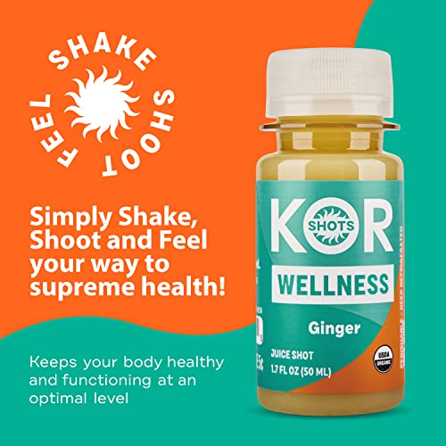 KOR Shots Ginger Shot - 12 Pack x 1.7 Fl Oz - Wellness Shot - Fr...