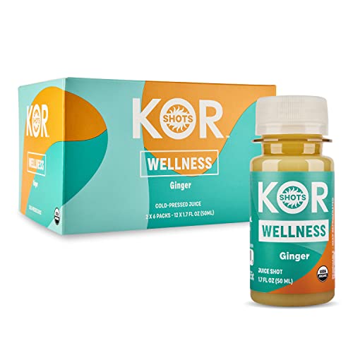 KOR Shots Ginger Shot - 12 Pack x 1.7 Fl Oz - Wellness Shot - Fr...