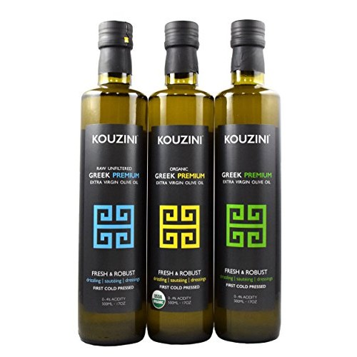 Kouzini Ultra Premium Greek Extra Virgin Olive Oil Trio 3-500 M