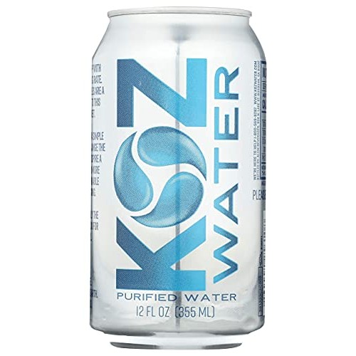 Koz Water 24-Pack 12 Oz Canned Purified Water